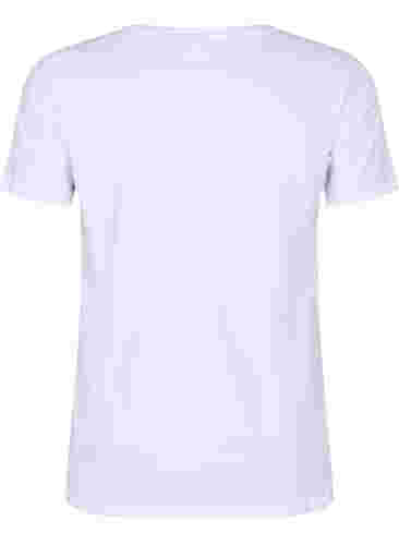 Puuvillainen t-paita treeniin painatuksella, White w. inhale logo, Packshot image number 1