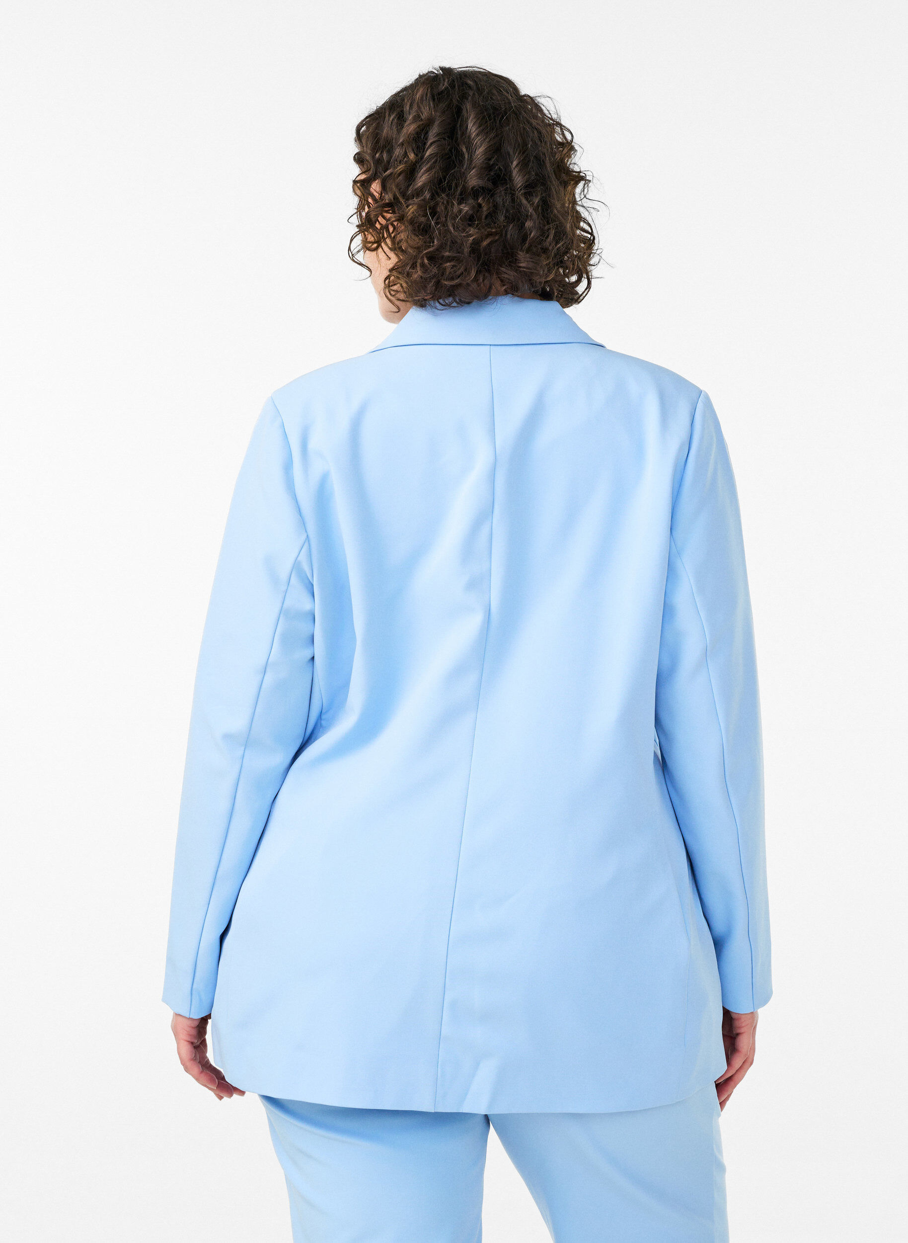ZizziKlassinen bleiseri nappikiinnityksell&auml;, Sininen, Model image number 2