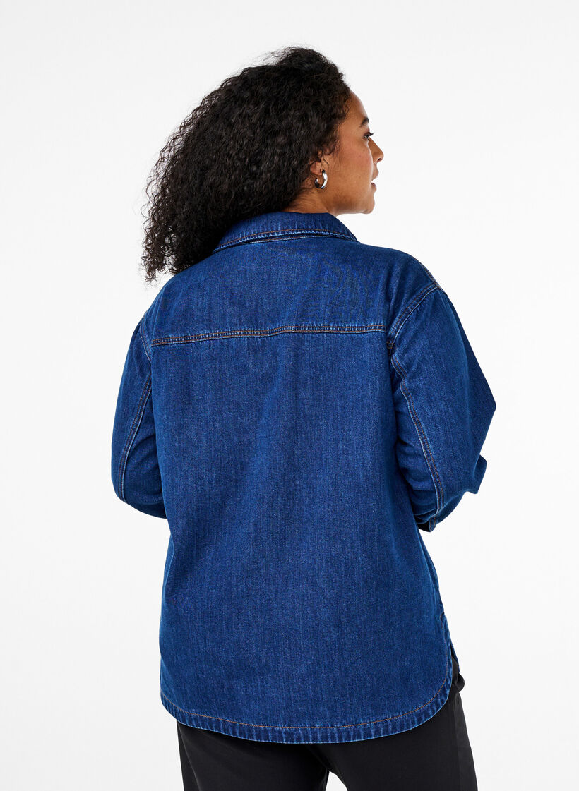 Denimpaita kauluksella, Unwashed, Model image number 1