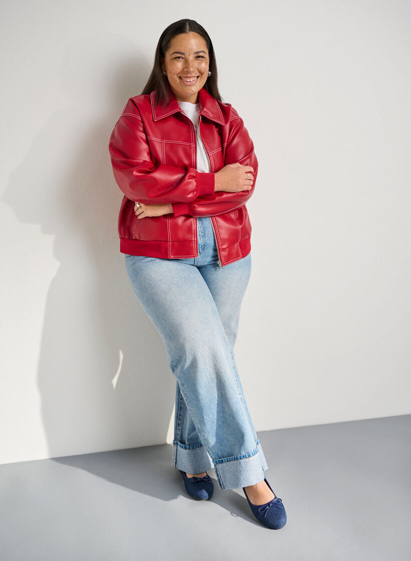 Leveälestiset - denimballerinat rusetilla, Sininen, Image