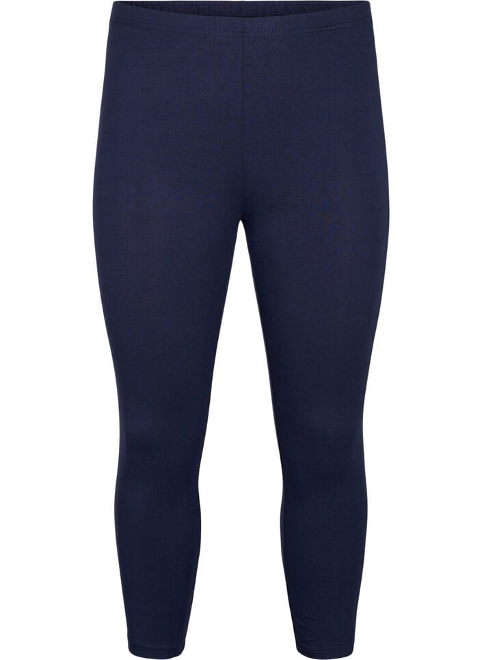 3/4-pituiset viskoosileggingsit, Sininen, Packshot image number 0