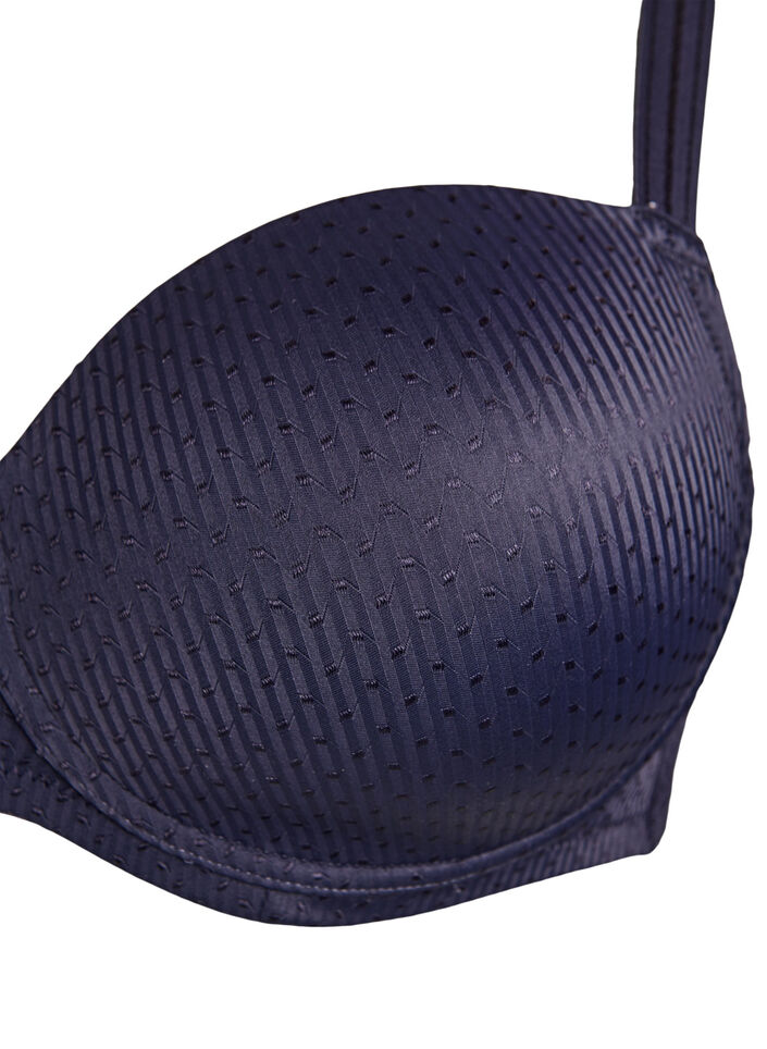 Muotoillut kaarituelliset rintaliivit kuviolla, Sininen, Packshot image number 2