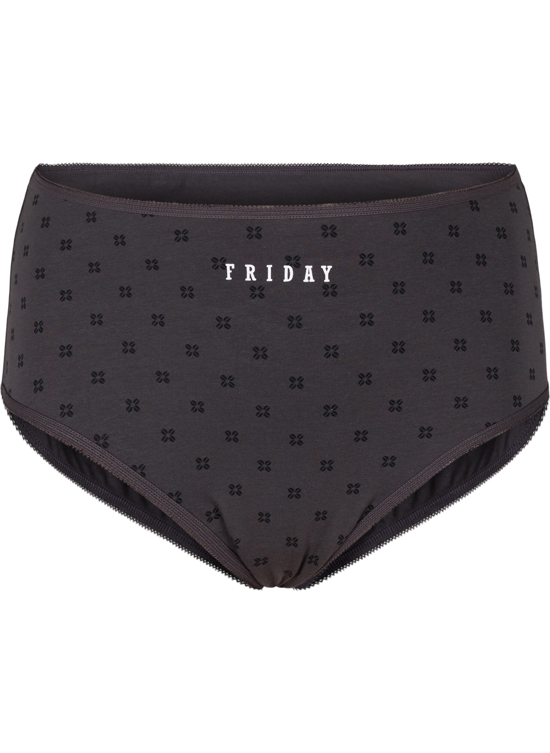 Zizzi 7 kappaleen hipster-alushousupakkaus, Tumma Bordeaux, Packshot image number 3