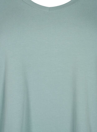 Yksivärinen perus t-paita puuvillasta, Chinois Green, Packshot image number 2