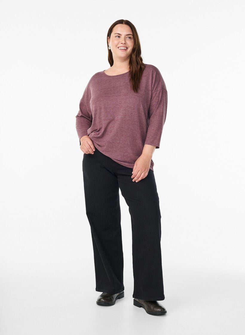 Jersey -pusero 3/4-hihoilla, Punainen, Model image number 1