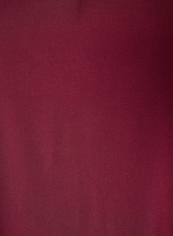 Viskoosipusero V-p&auml;&auml;ntiell&auml; ja py&ouml;ristetyll&auml; helmalla, Punainen, Packshot image number 2