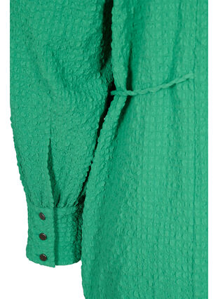 Pitkähihainen mekko v-pääntiellä ja nyörillä, Mint, Packshot image number 3
