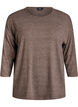 Jersey -pusero 3/4-hihoilla, Ruskea, Packshot image number 0