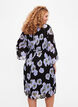 Pliseerattu mekko nauhalla, Black w. Floral, Model image number 1