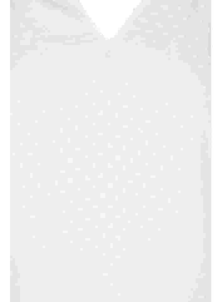Pitkähihainen pusero smokkirypytyksellä ja röyhelöllä, Bright White, Packshot image number 2