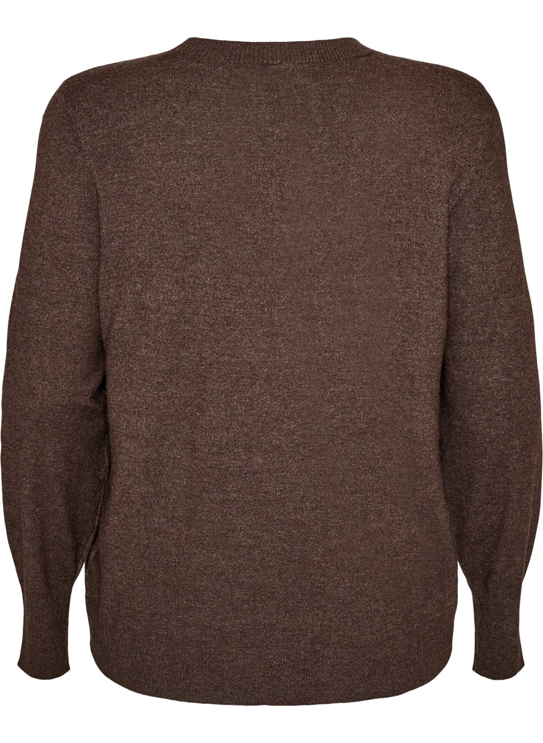 ZizziNeulepusero py&ouml;re&auml;ll&auml; p&auml;&auml;ntiell&auml;, Ruskea, Packshot image number 1