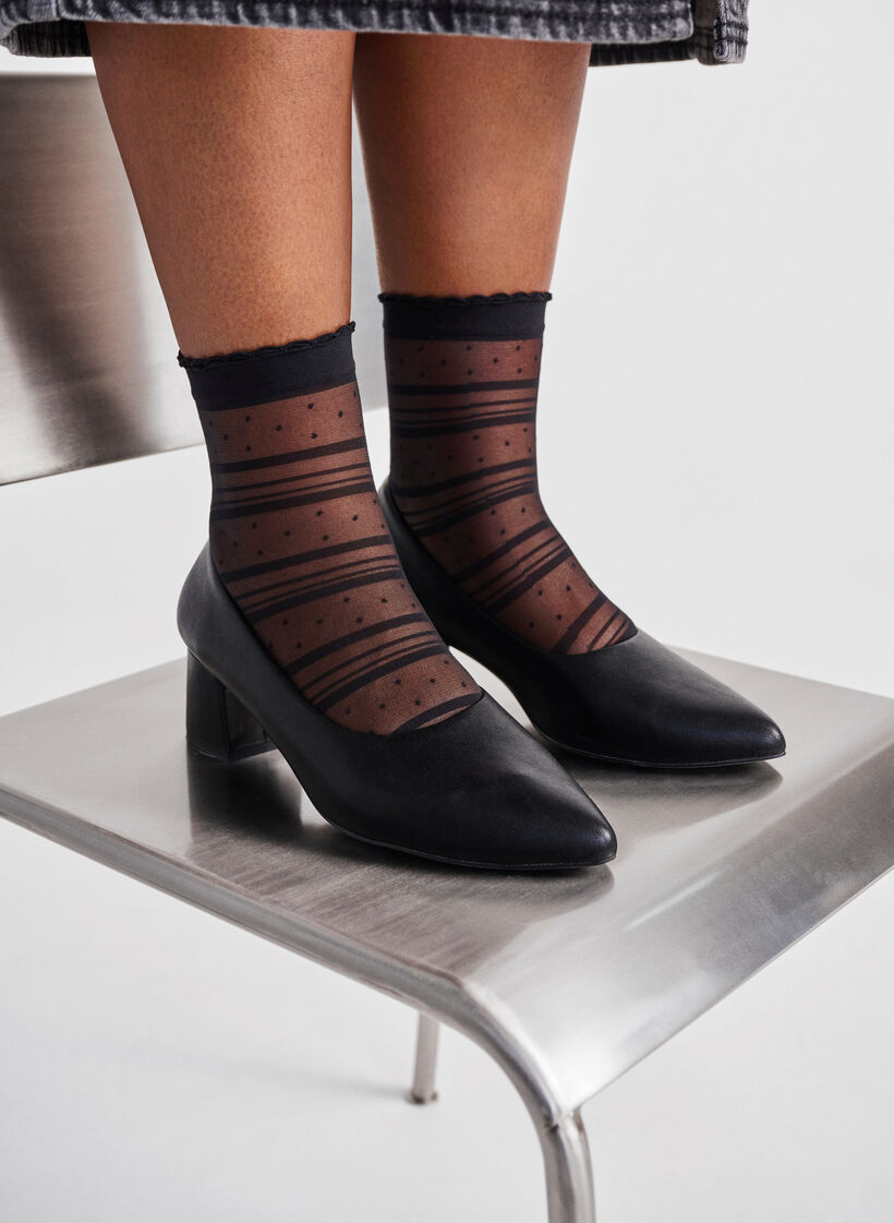 Leveälestiset - Nahkainen avokas terävällä kärjellä, Black, Image image number 0