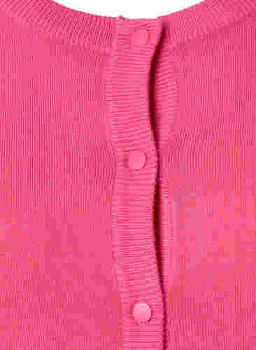 Ribattu neuletakki napeilla , Hot Pink, Packshot image number 2