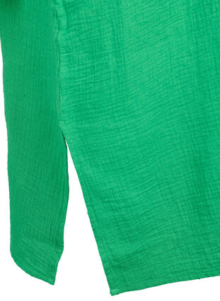 Puuvillainen pusero-mekko lyhyillä hihoilla, Bright Green, Packshot image number 3