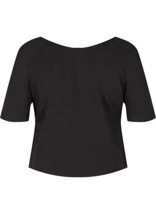 Puuvillainen t-paita 2/4-hihoilla, Black, Packshot image number 1