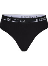 Puuvillaiset stringit normaalilla vyötäröllä, Musta