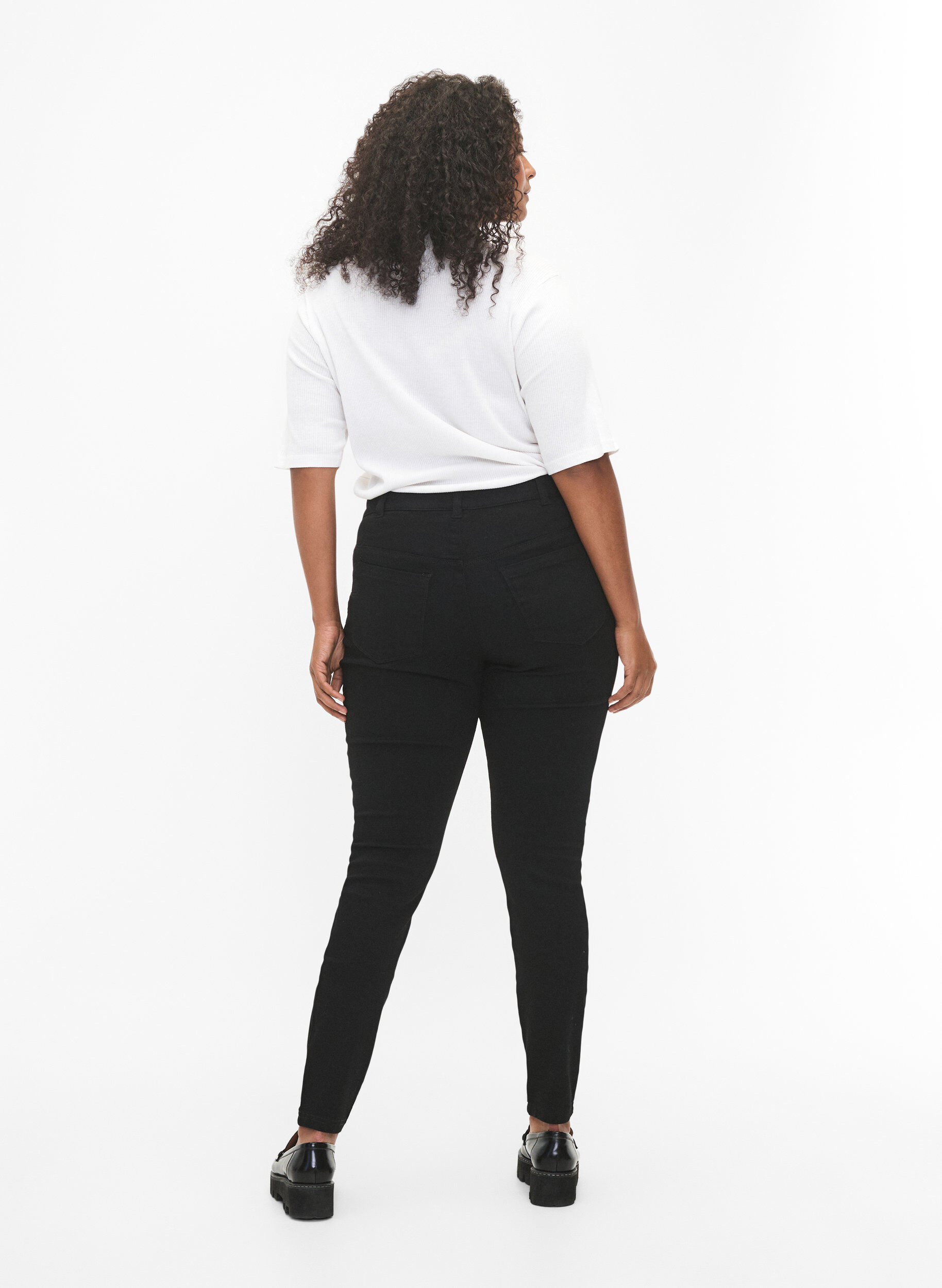 ZizziJeggingsit puuvillasekoitteesta, Black, Model image number 1
