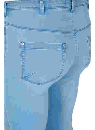 Kropatut Amy-farkut vetoketjulla, Light blue denim, Packshot image number 3