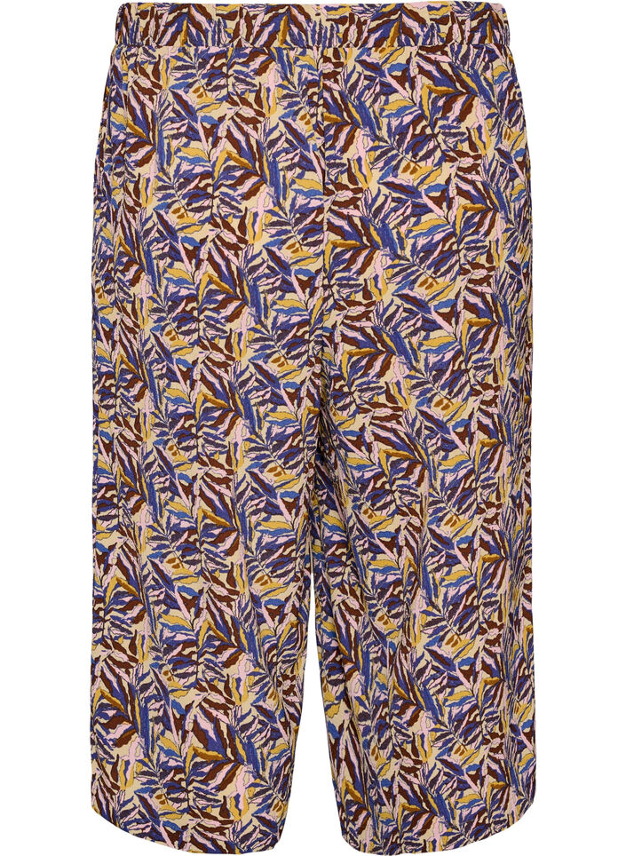 Culottes-housut kuosilla, Beige, Packshot image number 1