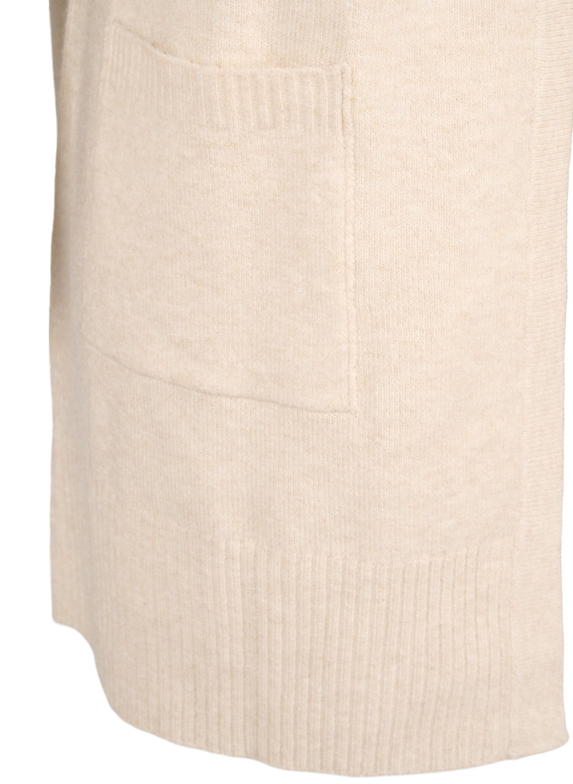 ZizziJoustinneuletakki taskuilla, Beige, Packshot image number 3