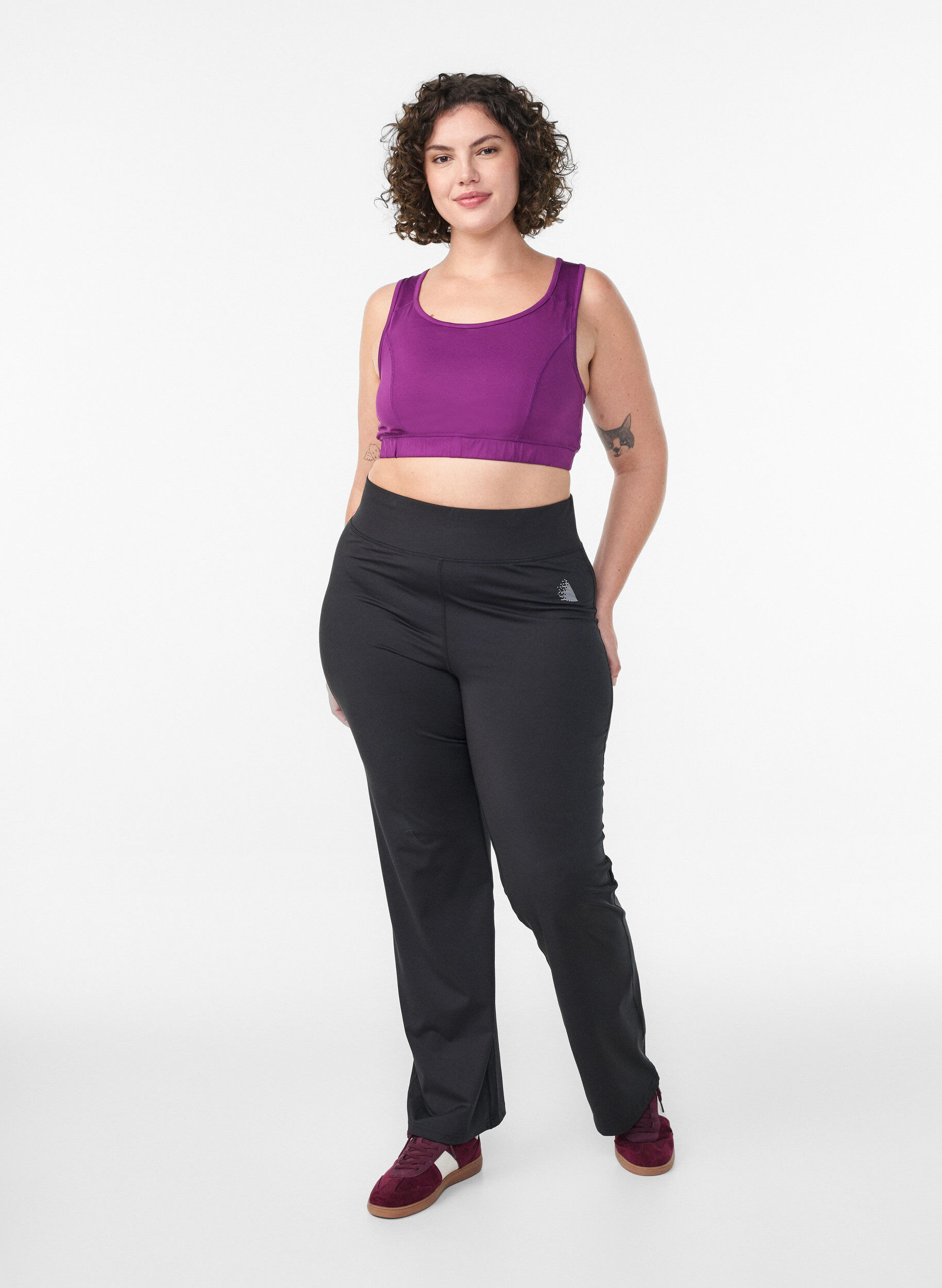 Zizzi Urheiluliivit racerback-selk&auml;osalla, Violetti, Model image number 1