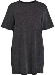 Lyhyt mekko kimallekuviolla, Musta