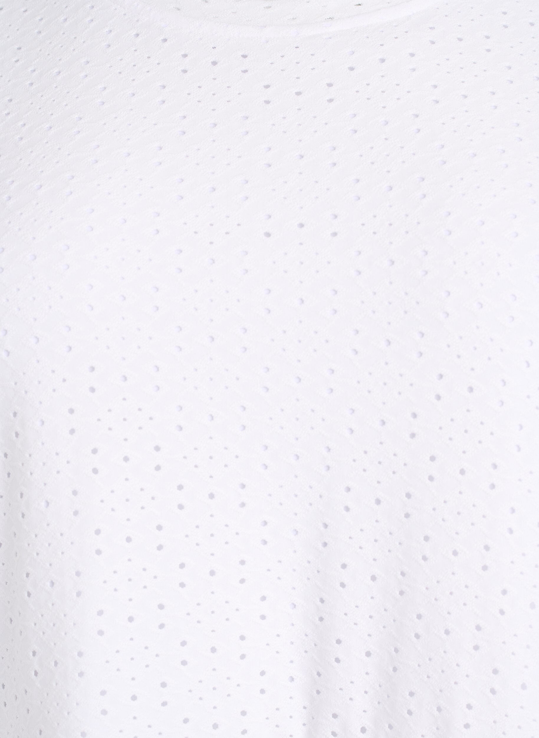 ZizziLyhyt mekko pitsikuviolla ja kerrostetulla helmalla, Valkoinen, Packshot image number 2