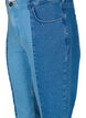 Kropatut Vera farkut kontrastilla, Blue denim, Packshot image number 2