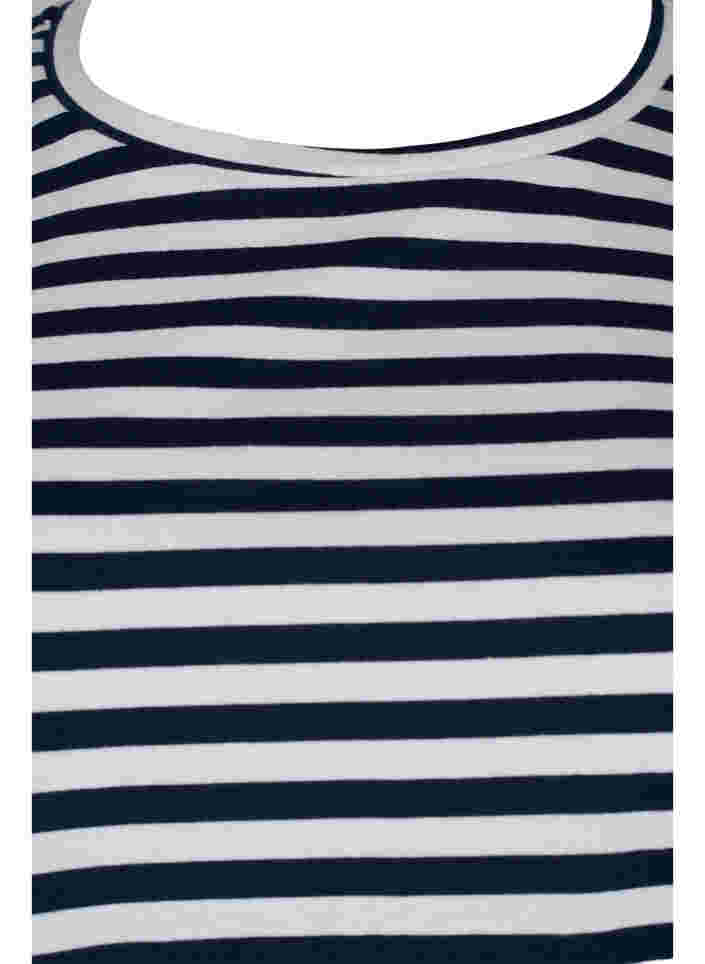 2 perus t-paitaa puuvillasta, Navy/Navy Stripe, Packshot image number 2