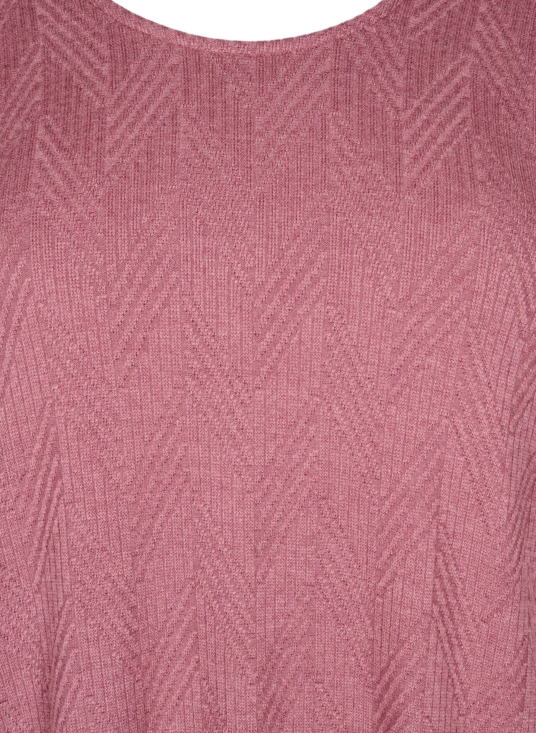 Zizzi Kuvioitu paita pitkill&auml; hihoilla, Ruskea, Packshot image number 2