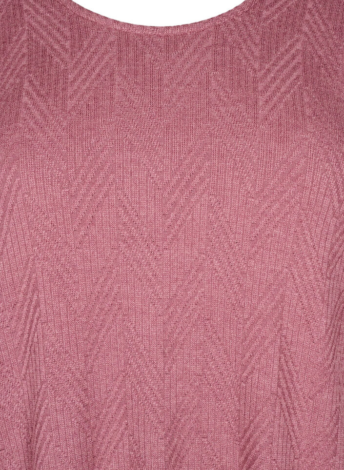 Kuvioitu paita pitkillä hihoilla, Ruskea, Packshot image number 2