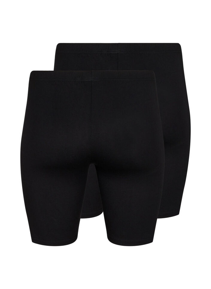 2 kpl py&ouml;r&auml;ilyshortseja viskoosista, Musta, Packshot image number 1