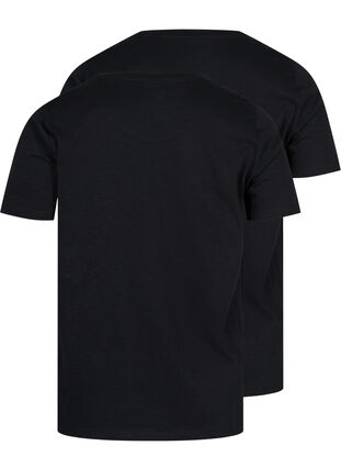2 perus t-paitaa puuvillasta, Black/Black, Packshot image number 1