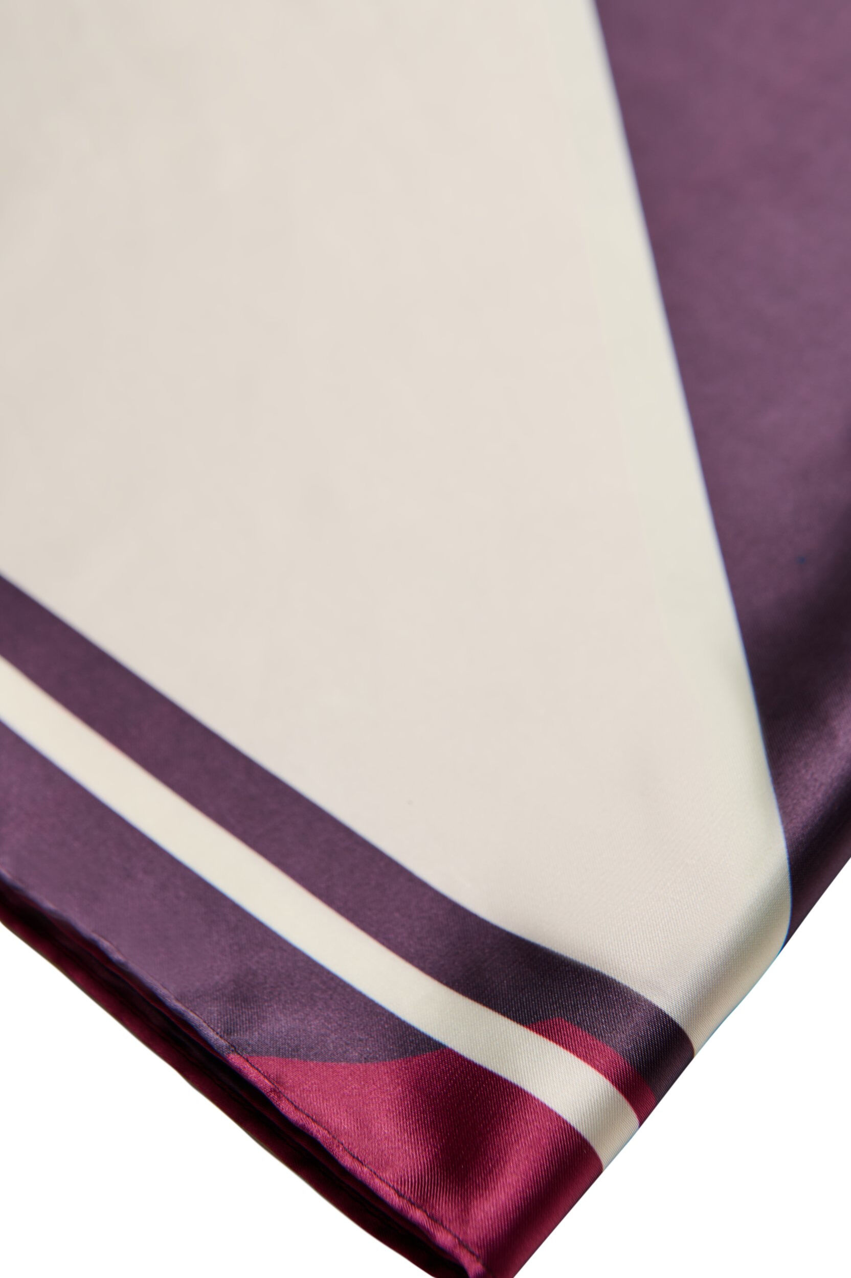 ZizziNeli&ouml;nmuotoinen satiinimainen huivi kuviollisella designilla, Violetti, Packshot image number 1