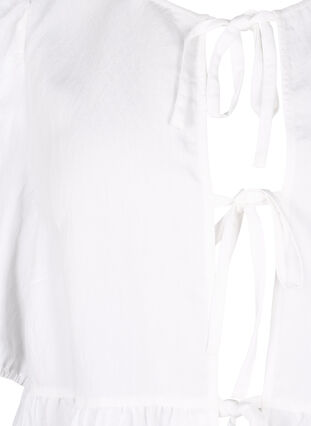 Englantilaisella kirjonnalla koristeltu viskoosipusero, Bright White, Packshot image number 2