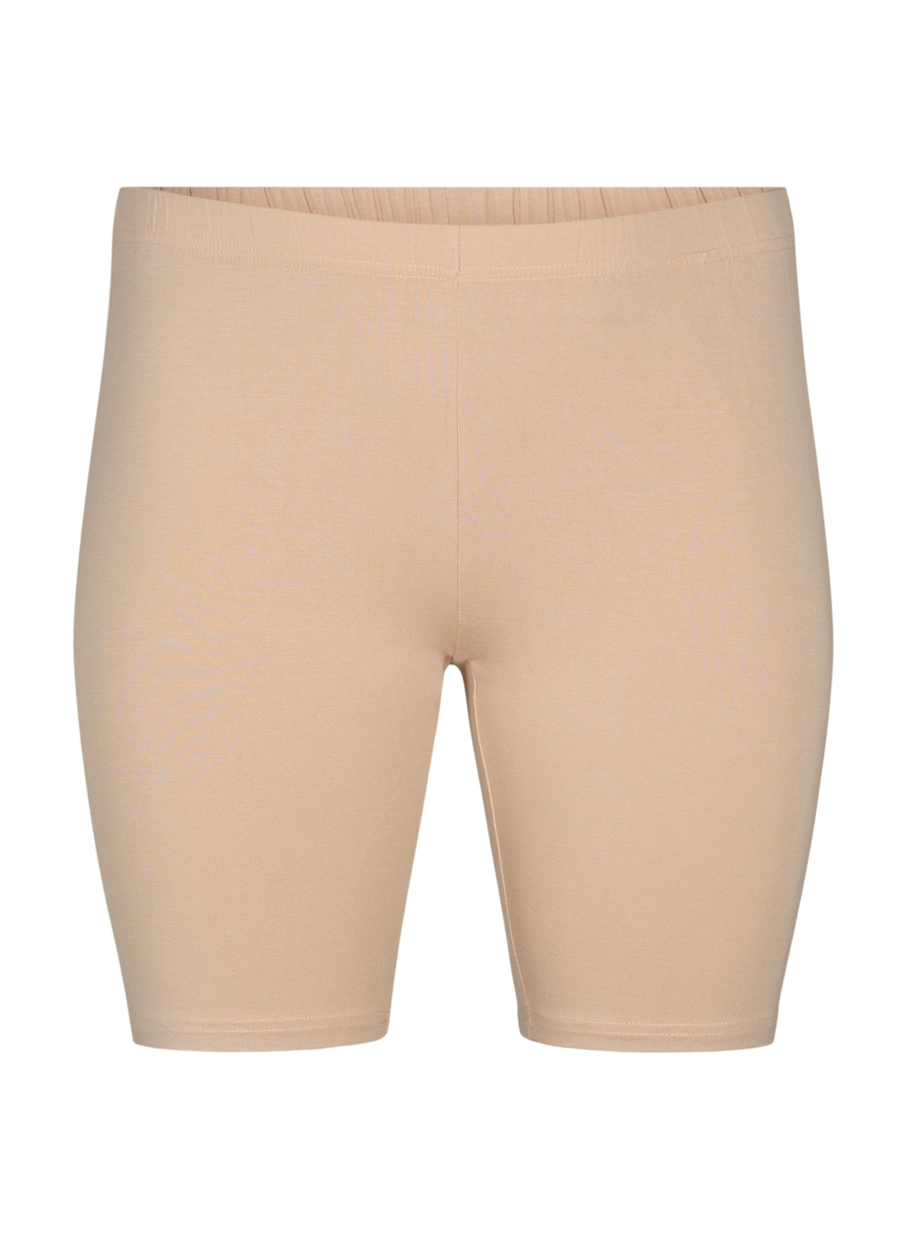 Zizzi2 kpl py&ouml;r&auml;ilyshortseja viskoosista, Beige, Packshot image number 2