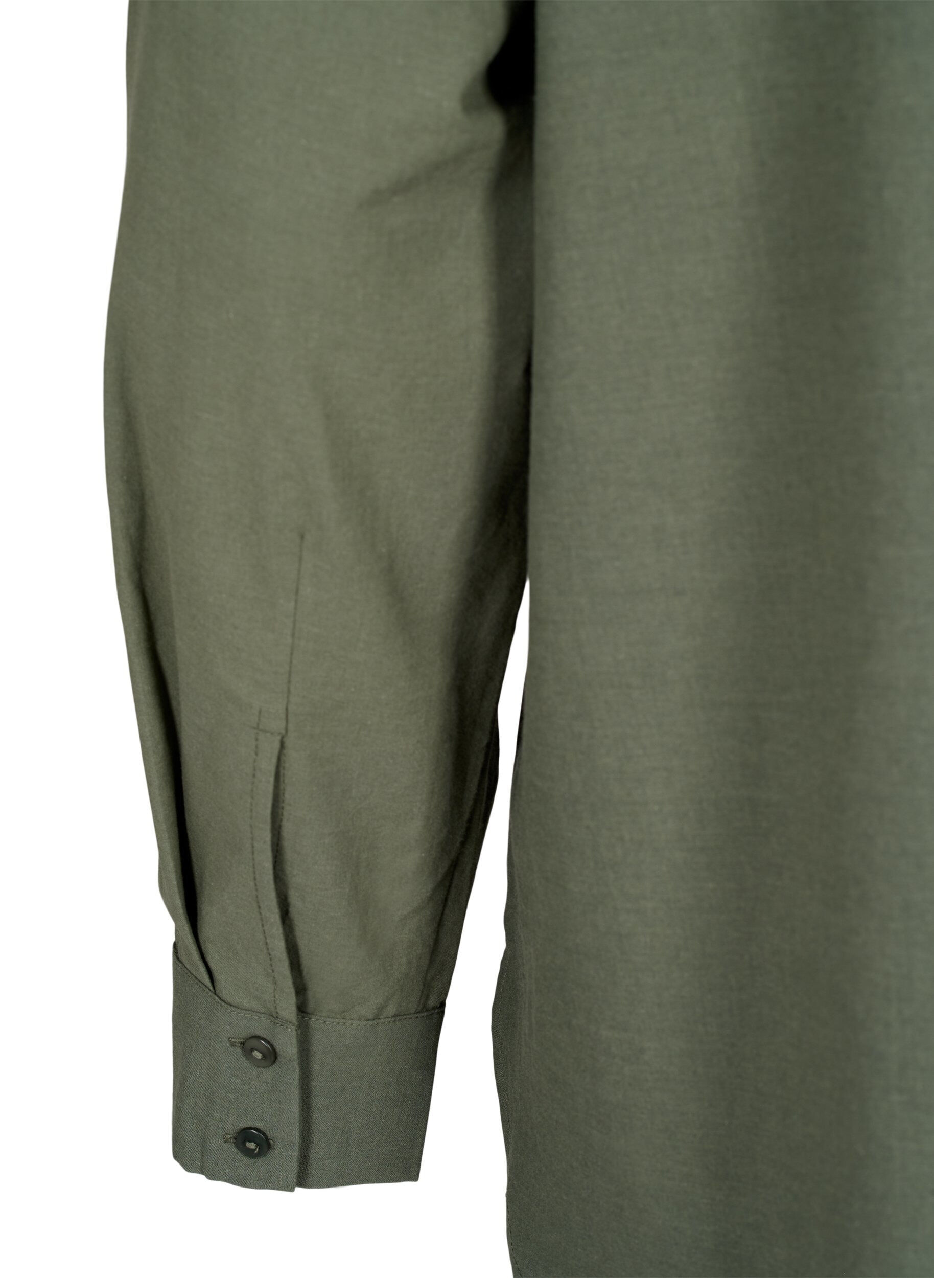 Zizzi Puuvillapaita englantilaisella kirjailulla, Thyme, Packshot image number 4