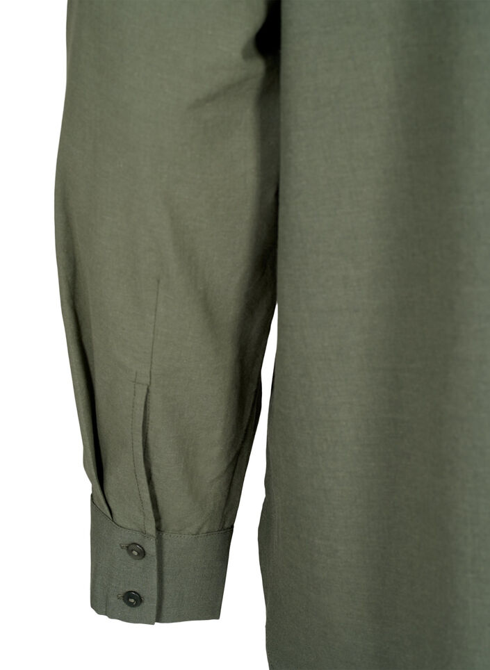 Puuvillapaita englantilaisella kirjailulla, Thyme, Packshot image number 4