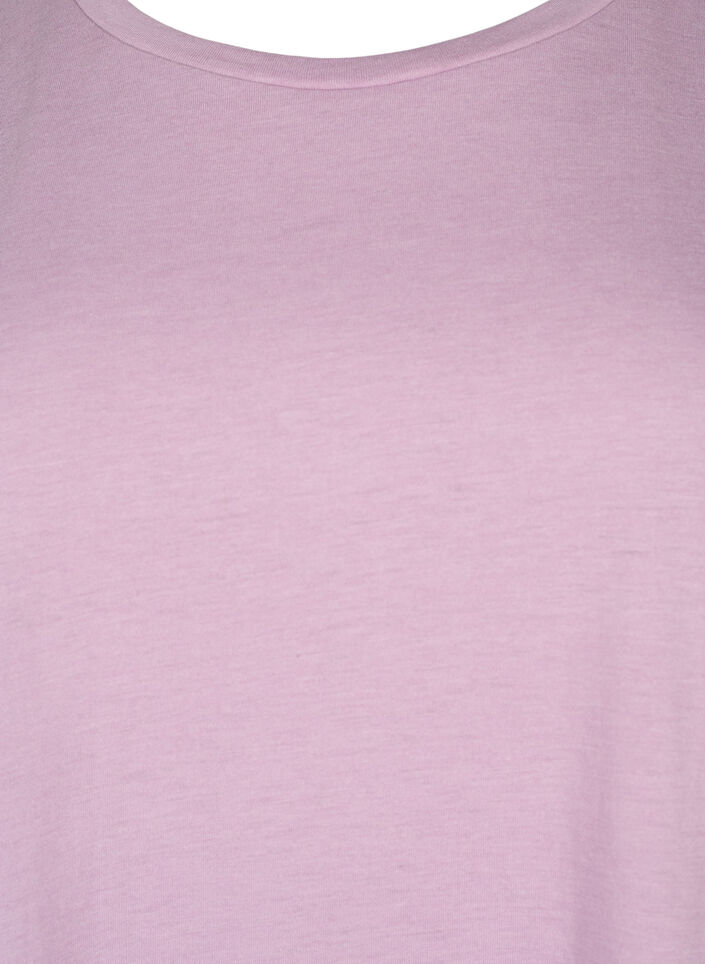 Lyhythihainen t-paita puuvillasekoitteesta, Violetti, Packshot image number 2