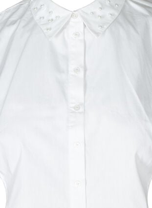 Väljä ja yksivärinen paitakaulus helmillä, Bright White, Packshot image number 2