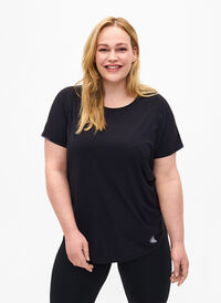 T-paita treeniin verkkokankaalla ja heijastavilla yksityiskohdilla, Black, Model