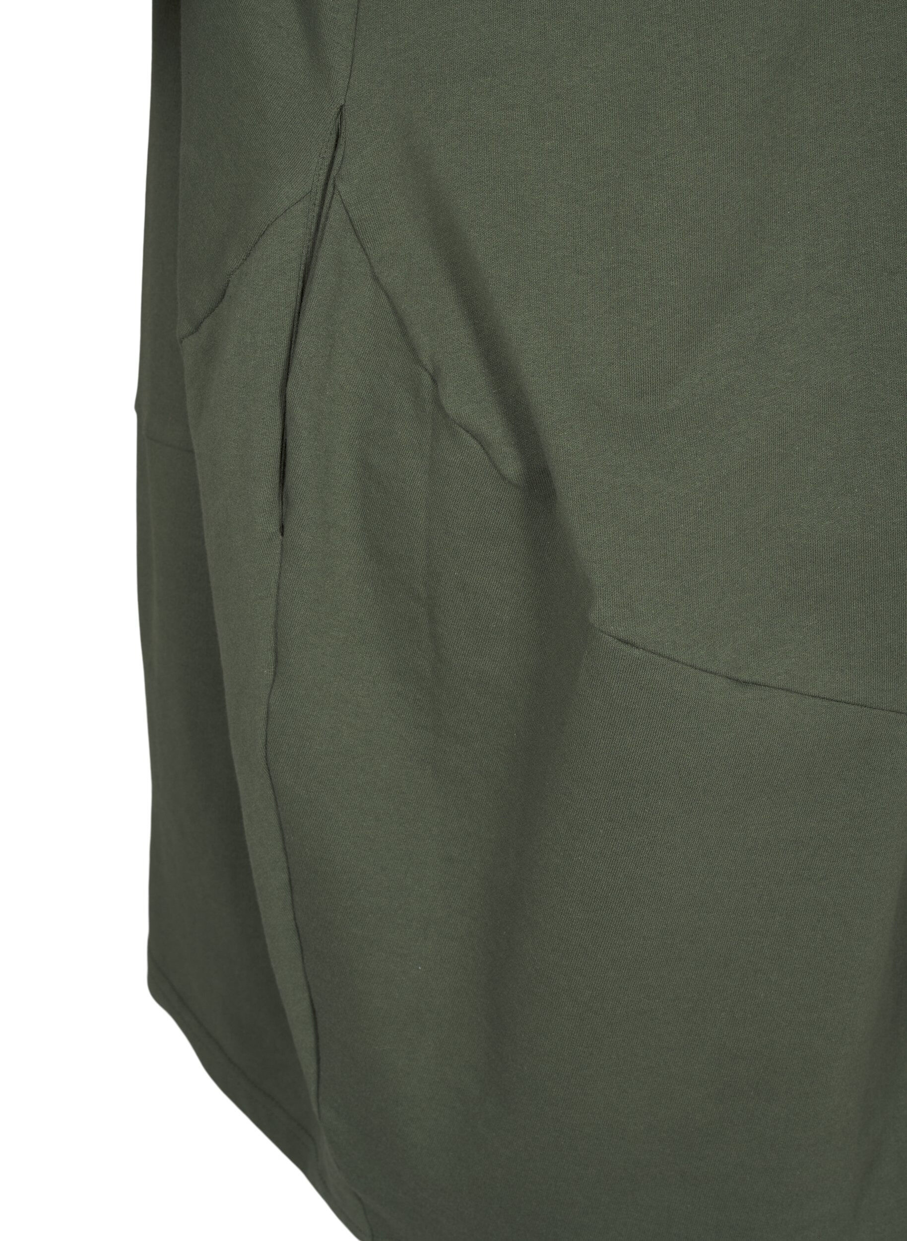 Zizzi Pallomainen mekko, jossa on taskut, Vihre&auml;, Packshot image number 4