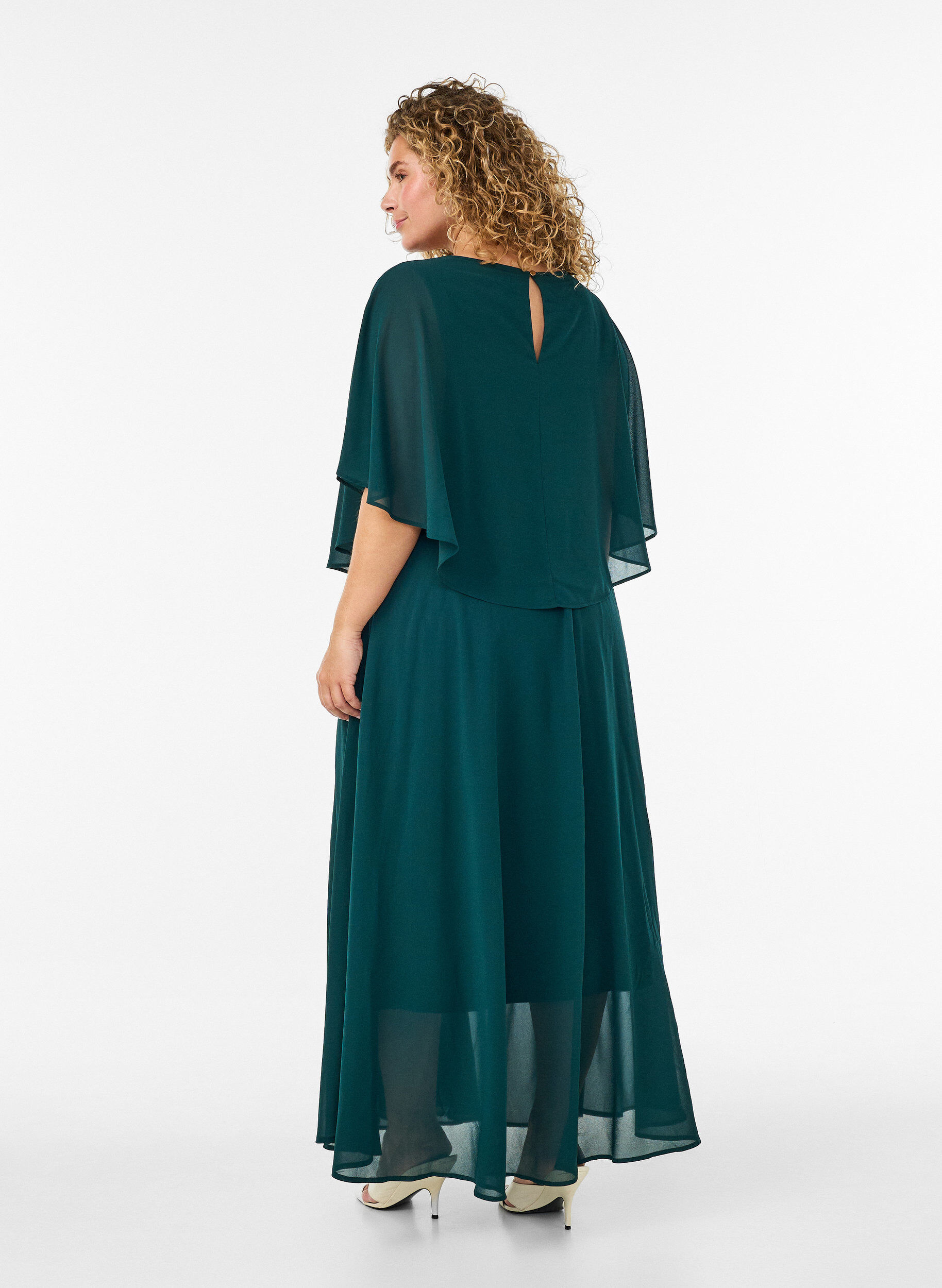 ZizziLyhythihainen A-linjainen maksi mekko, Vihre&auml;, Model image number 1