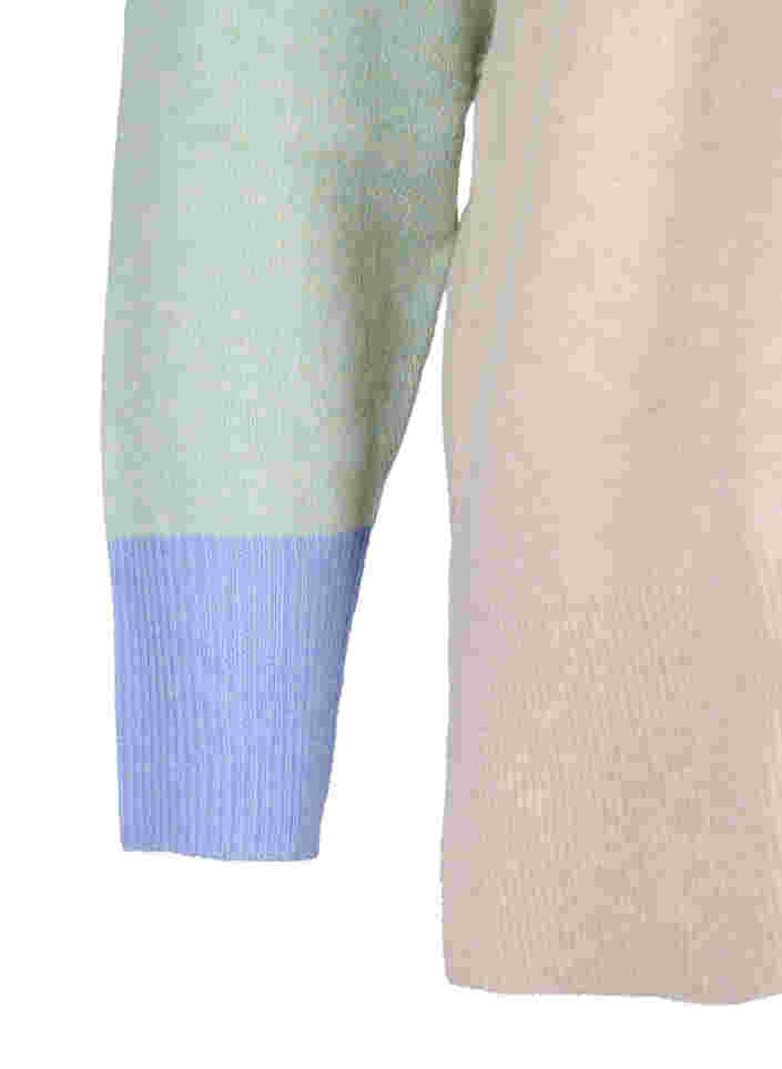 Neulepusero kontrastiväreillä ja v-pääntiellä, Pumice Stone Mel.Com, Packshot image number 3