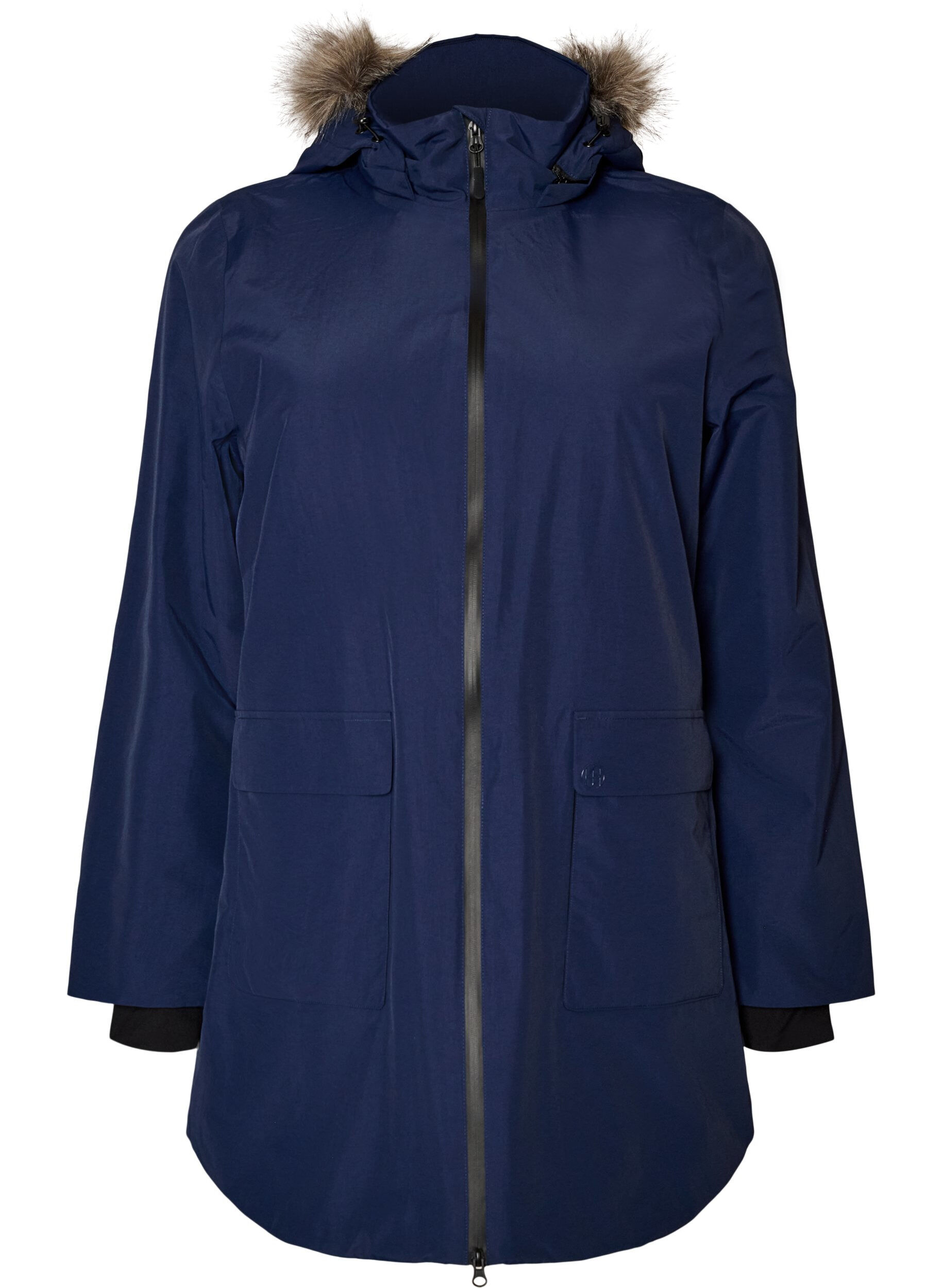 ZizziVedenpit&auml;v&auml; hupullinen parka, Sininen, Packshot image number 0
