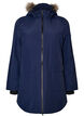 Vedenpit&auml;v&auml; hupullinen parka, Sininen, Packshot image number 0