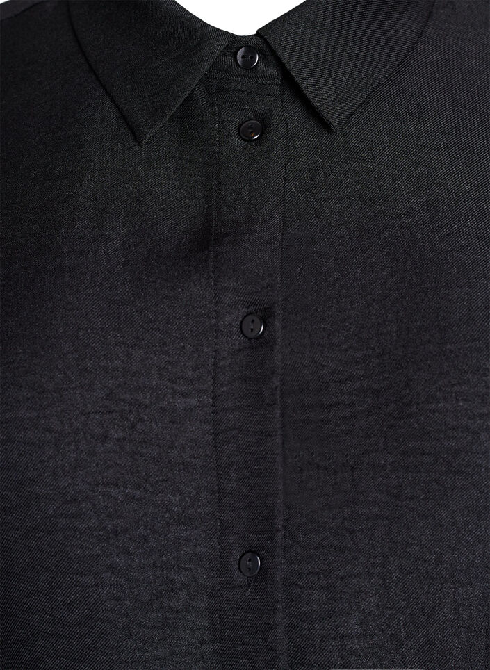 Polvipituinen paitamekko, jossa solmittava vyö, Musta, Packshot image number 2