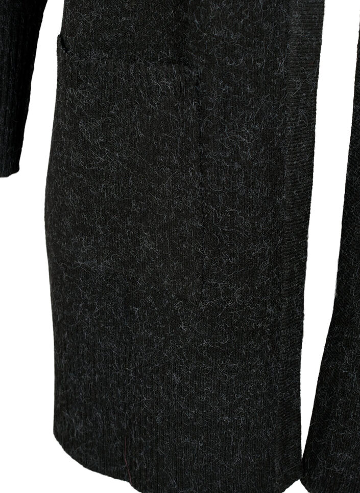 Kirjava neuletakki taskuilla, Harmaa, Packshot image number 3