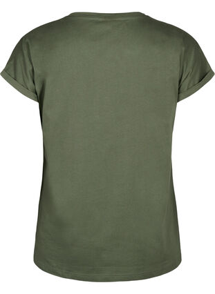 Orgaanisesta puuvillasta valmistettu T-paita kultaisella painatuksella, Thyme W. Free, Packshot image number 1