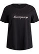 T-paita printill&auml;, Musta, Packshot image number 0